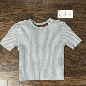 NWT Zara open back sweater material top size small